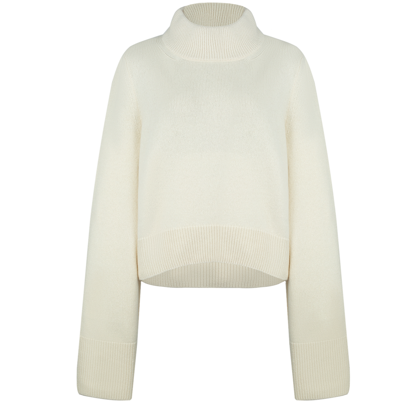 Wide Sleeves Ecru 100% Baby Cashmere Sweater