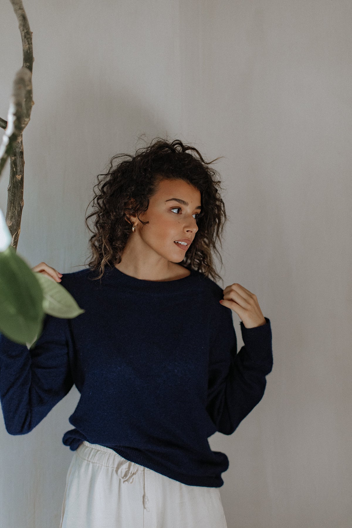 Crew Neck Pullover Indigo*