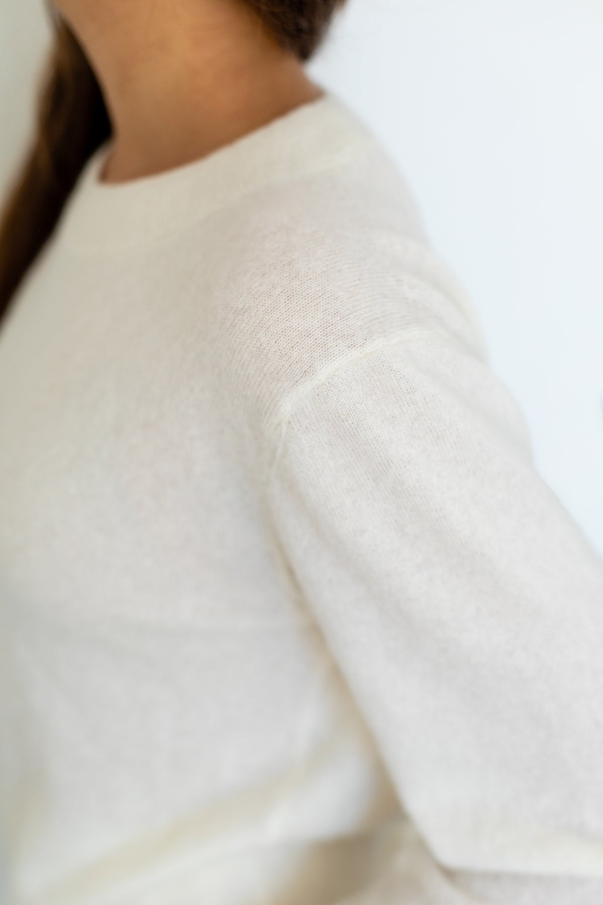 Crew Neck Pullover Ivory*