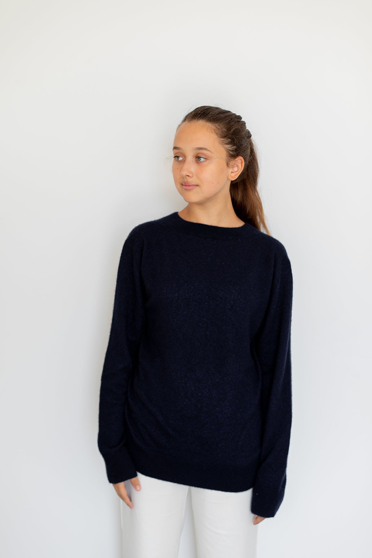 Crew Neck Pullover Indigo*