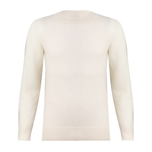 Crew Neck Male Pullovers Ivory*