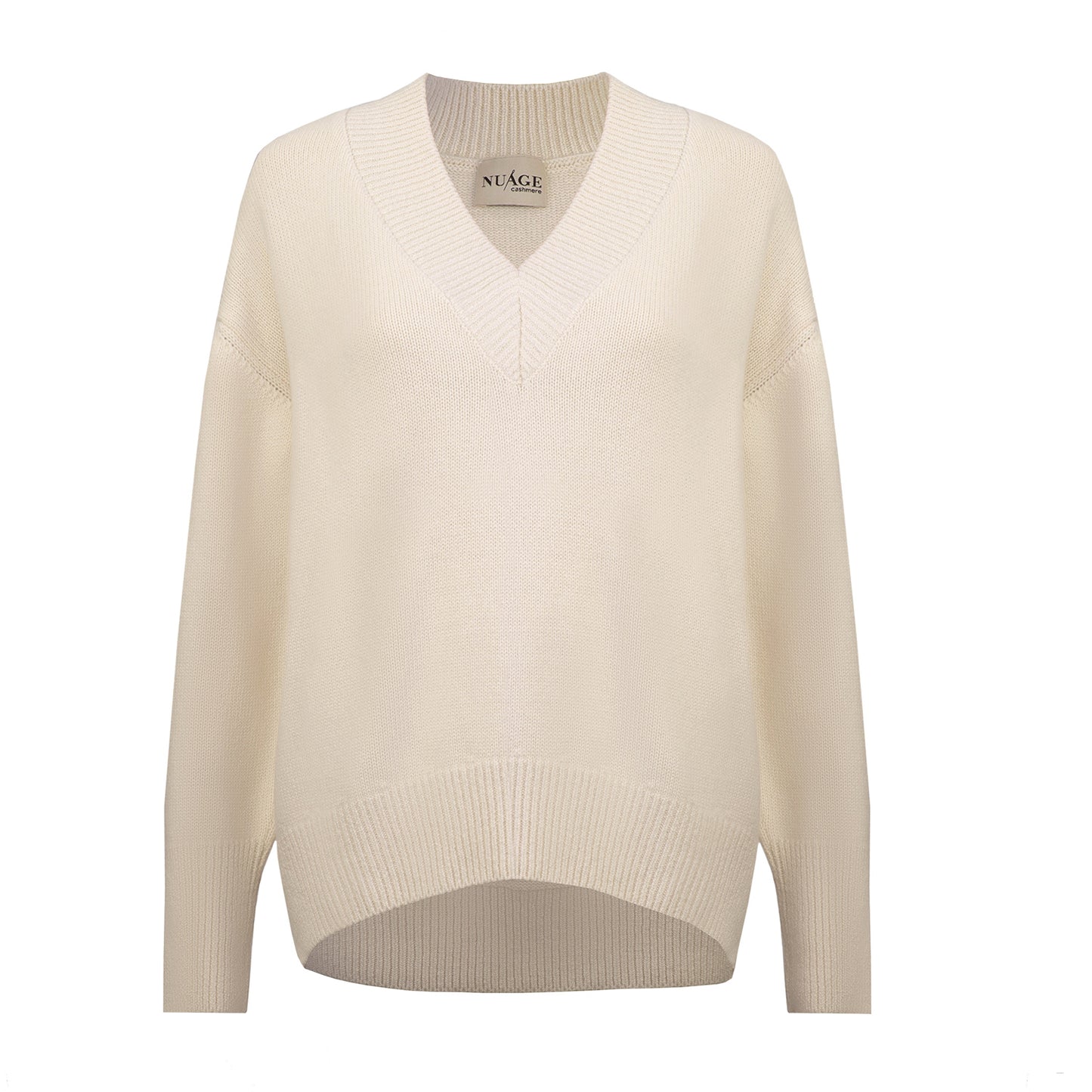 Iconic V-Neck Baby Cashmere Pullover Vanilla*