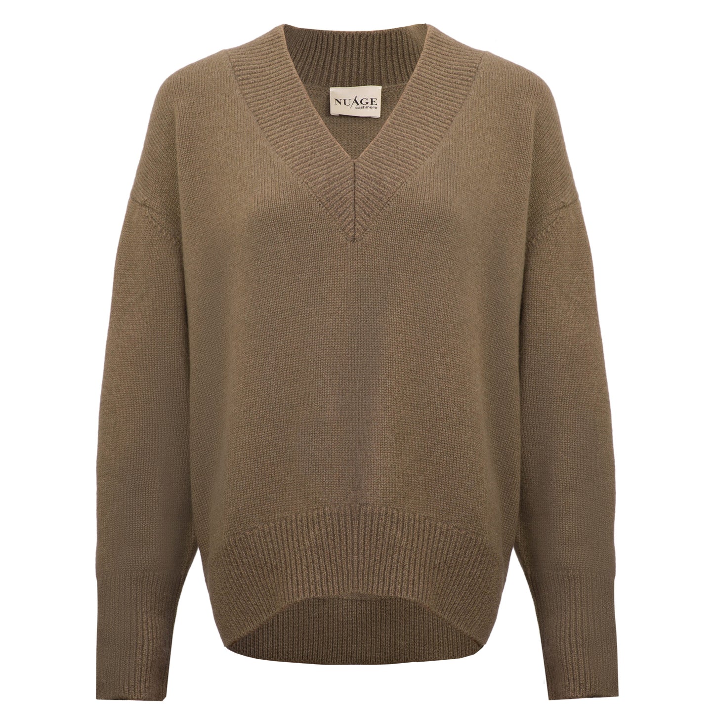 Iconic V-Neck Baby Cashmere Pullover Olive*