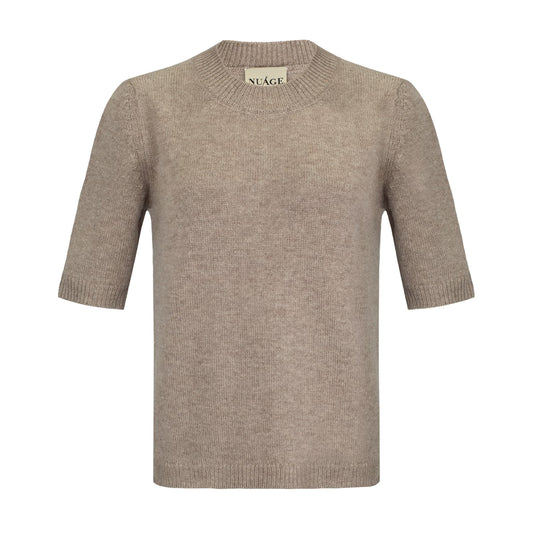 Cappuccino Premium Cashmere T-Shirt