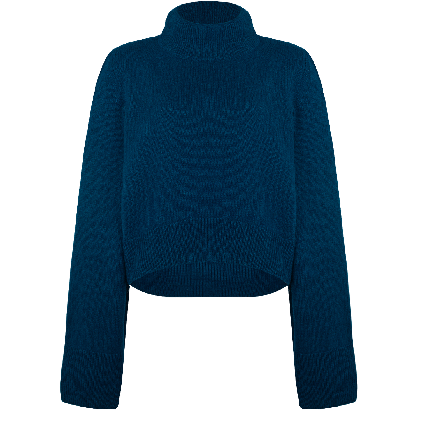 Wide Sleeves Bleu Canard 100% Baby Cashmere Sweater